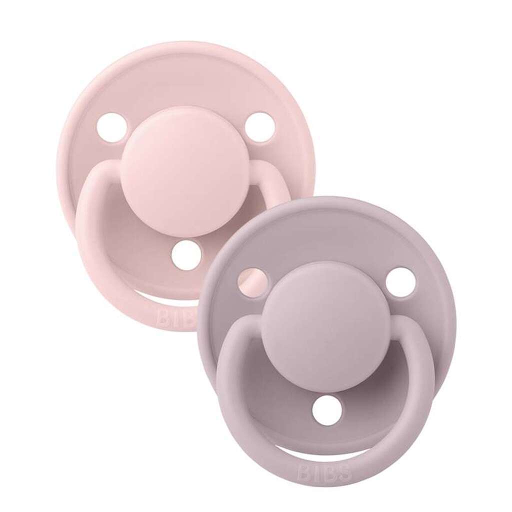 BIBS De Lux Sut - 2-Pak - Onesize - Silikone - Blossom/Dusky Lilac
