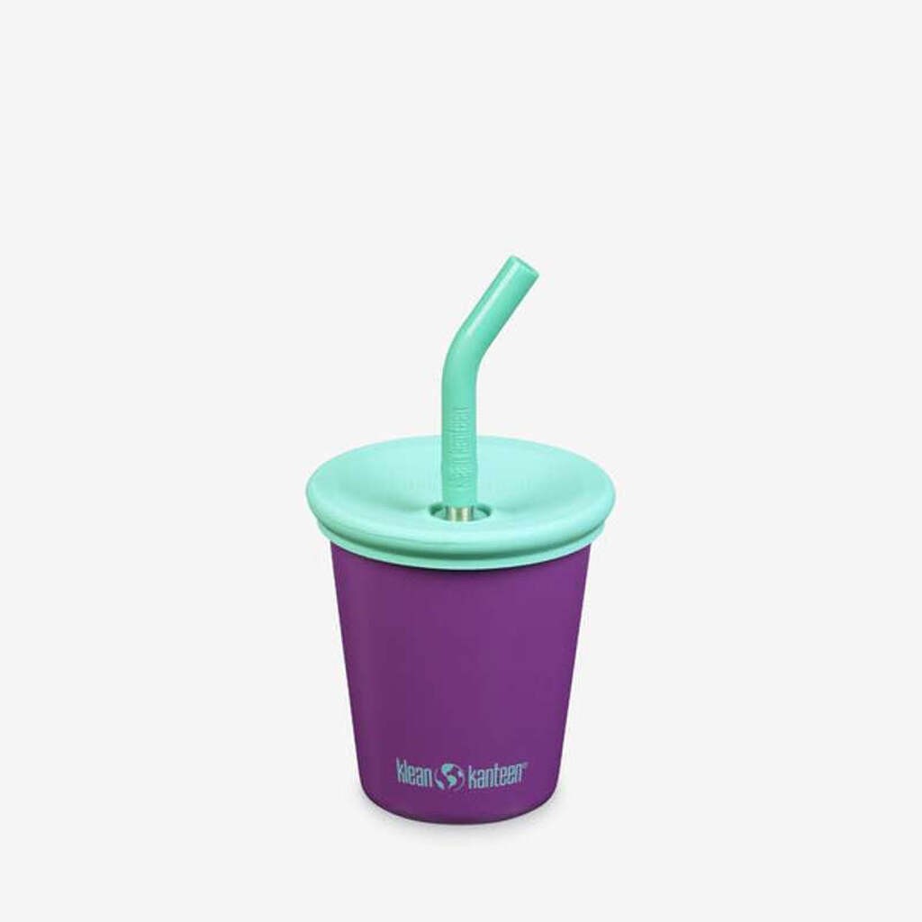 Klean Kanteen Kid's Cup m. Sippy- og Sugerørslåg - 296ml - Sparkling Grape
