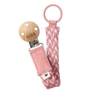 BIBS Accessories - Paci Braid Suttesnor - Dusty Pink/Baby Pink