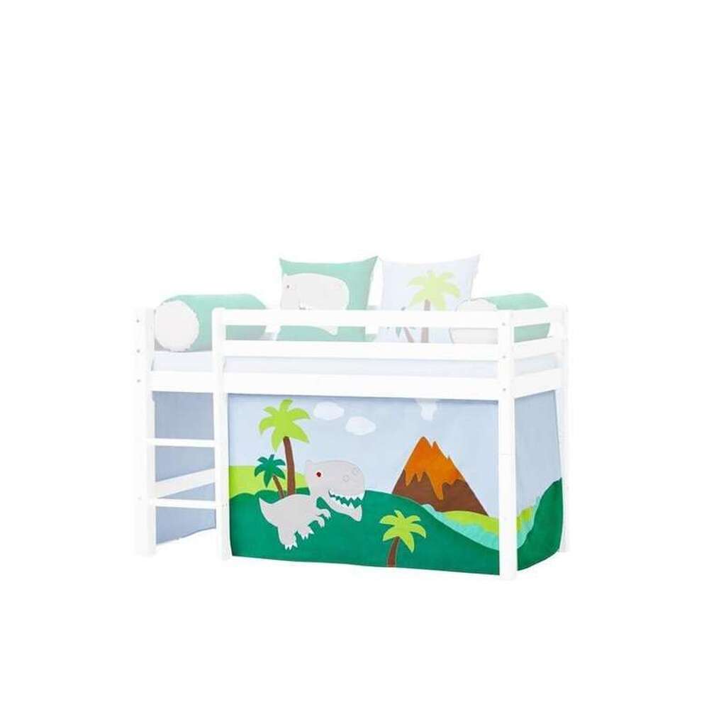 Hoppekids Forhæng til Seng - DINOSAUR - Flere Størrelser