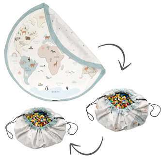 Play & Go Opbevaringstæppe - Worldmap Color