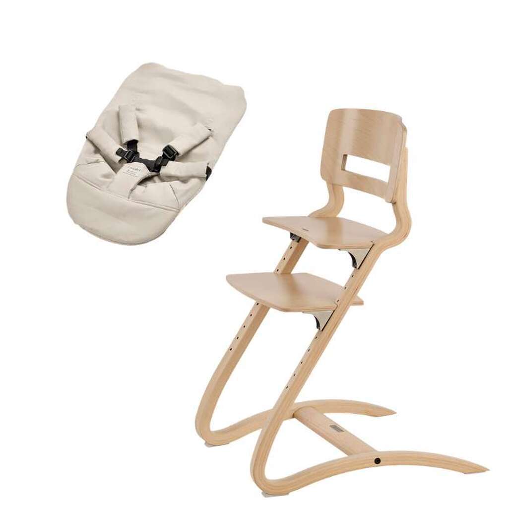 Leander Louieâ¢ Højstol m. Babyindsats - Bøg/Natur