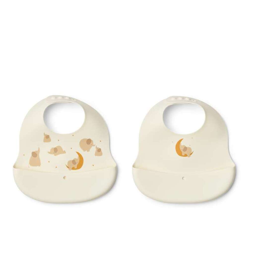 Liewood Ember Hagesmæk - 2-pak - Elephant/Creme de la Creme