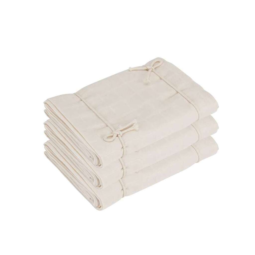Naturebaby Økologiske Stofbleer/Minisvøb - 3-pak - Natural White