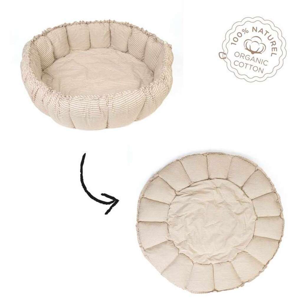 Play & Go Bloom - Babynest/Legetæppe - Stripes Blue