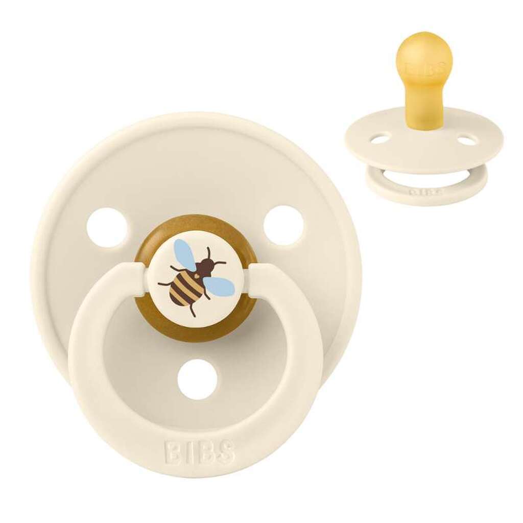 BIBS Rund Colour Sut - Str. 1 - Naturgummi - Studio - Bumblebee - Ivory