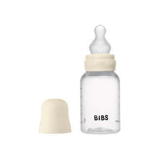 BIBS Bottle - Sutteflaskesæt - Plastik - Silikone/Slow Flow/Rund - 150ml - Ivory