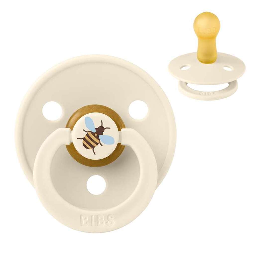 BIBS Rund Colour Sut - Str. 2 - Naturgummi - Studio - Bumblebee - Ivory