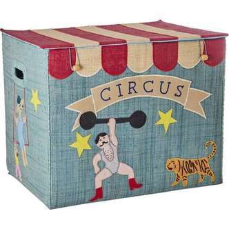 RICE Raffia Opbevaringskurv - Cirkus