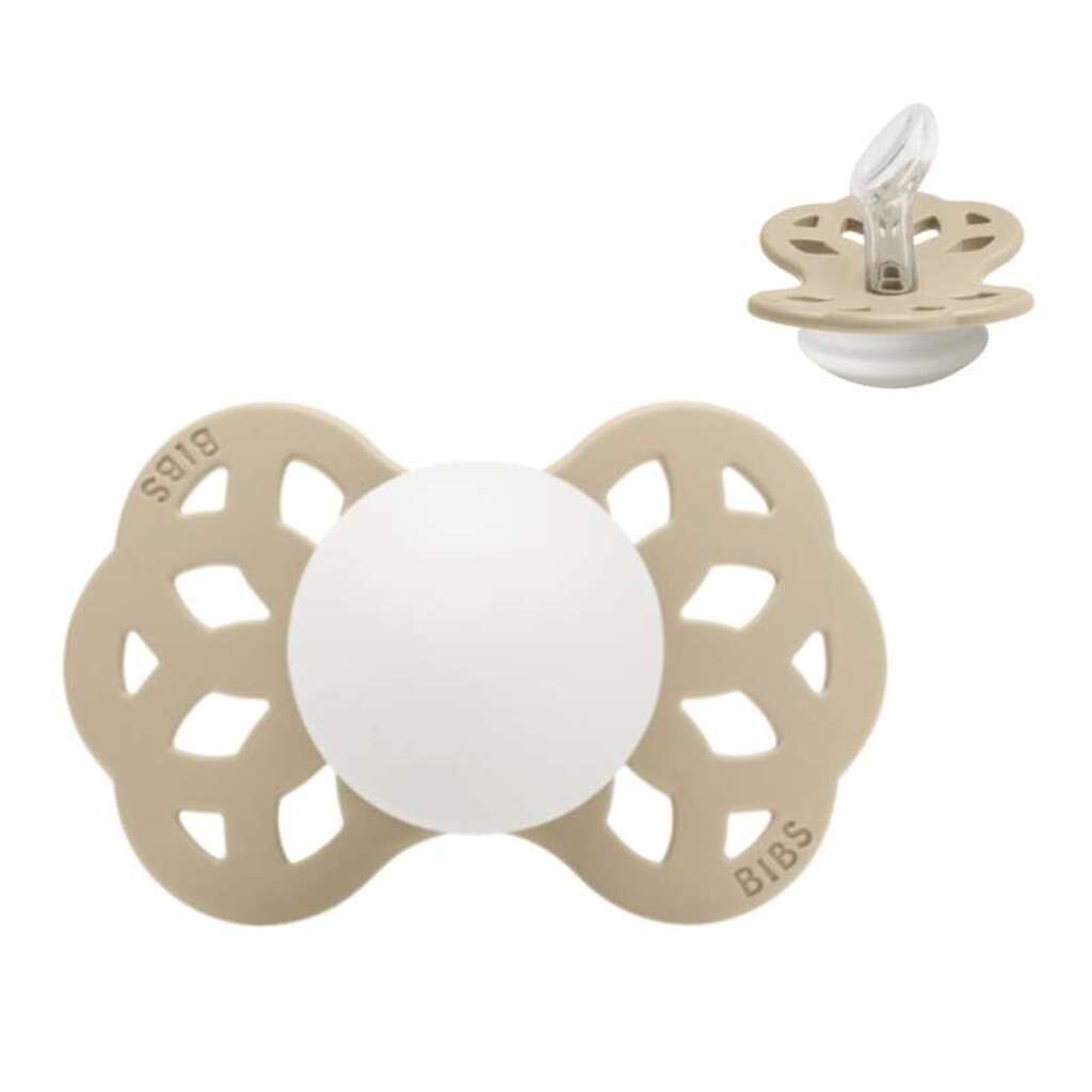 BIBS Anatomisk Infinity Sut - Str. 1 - Silikone - GLOW - Vanilla