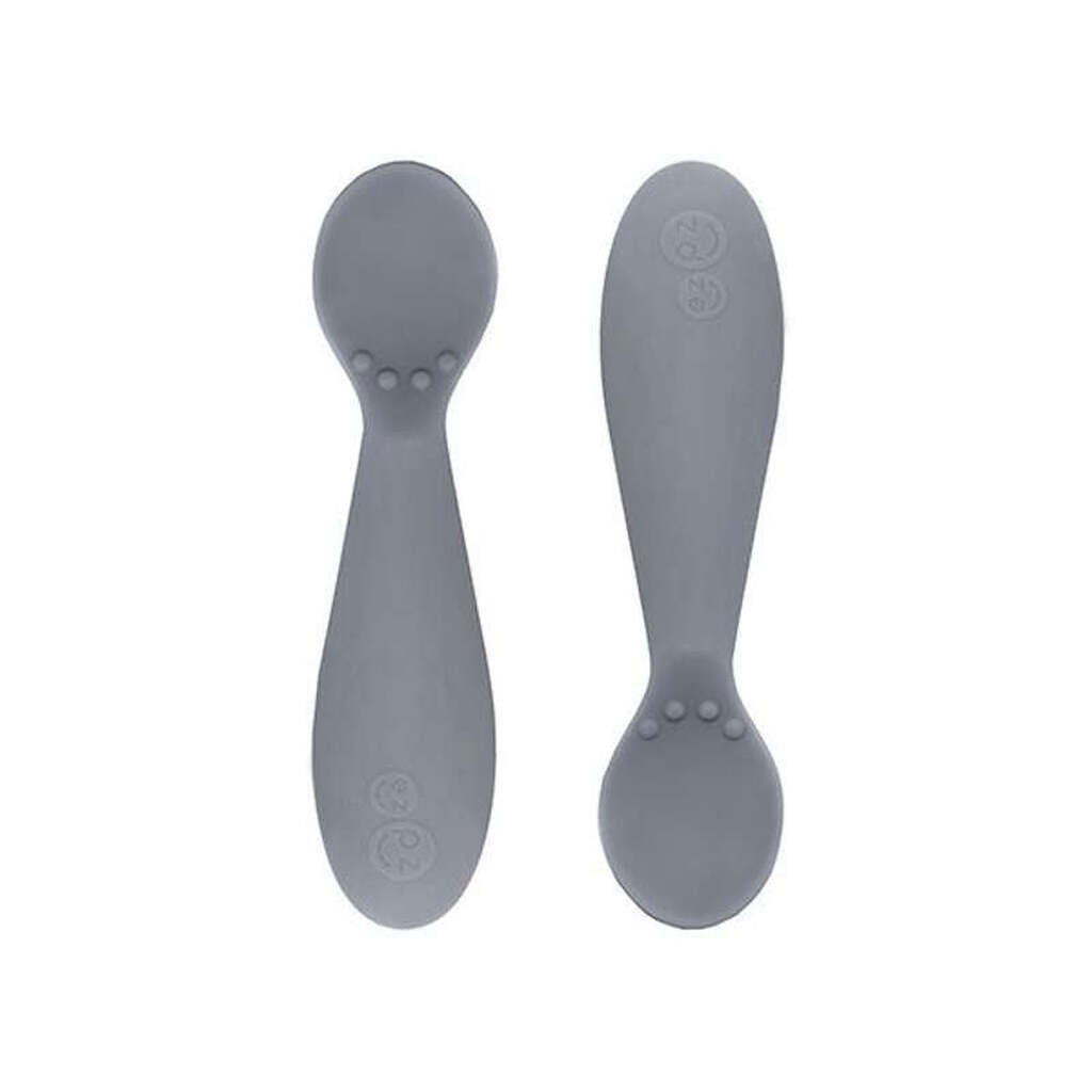 EZPZ Tiny Spoon 2 stk. Silikoneskeer - Mørk Grå
