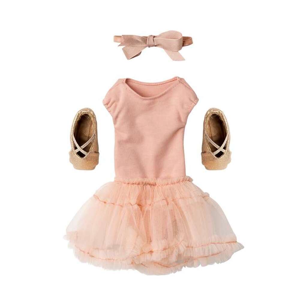 Maileg Balletdragt og Tylskørt - Str. 3 - Rosa