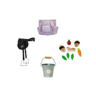 By Astrup Stald- og Udstyrspakke til Kæpheste - Mini - Lilla Glitter