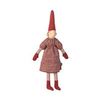 Maileg Nisse - Str. 2 - Pige - Rød Kjole