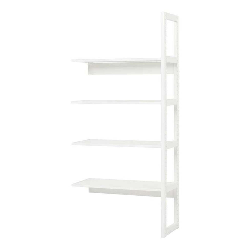 Hoppekids STOREY - Reol - 1/2 Sektion m. 4 Hylder - Flere Størrelser - Hvid