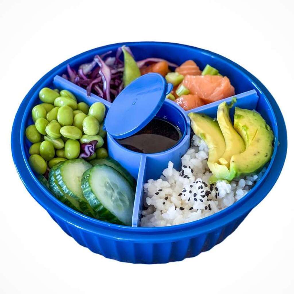 Yumbox Madkasse - Poke Love Bowl - 4 rum - Hawaii Blue