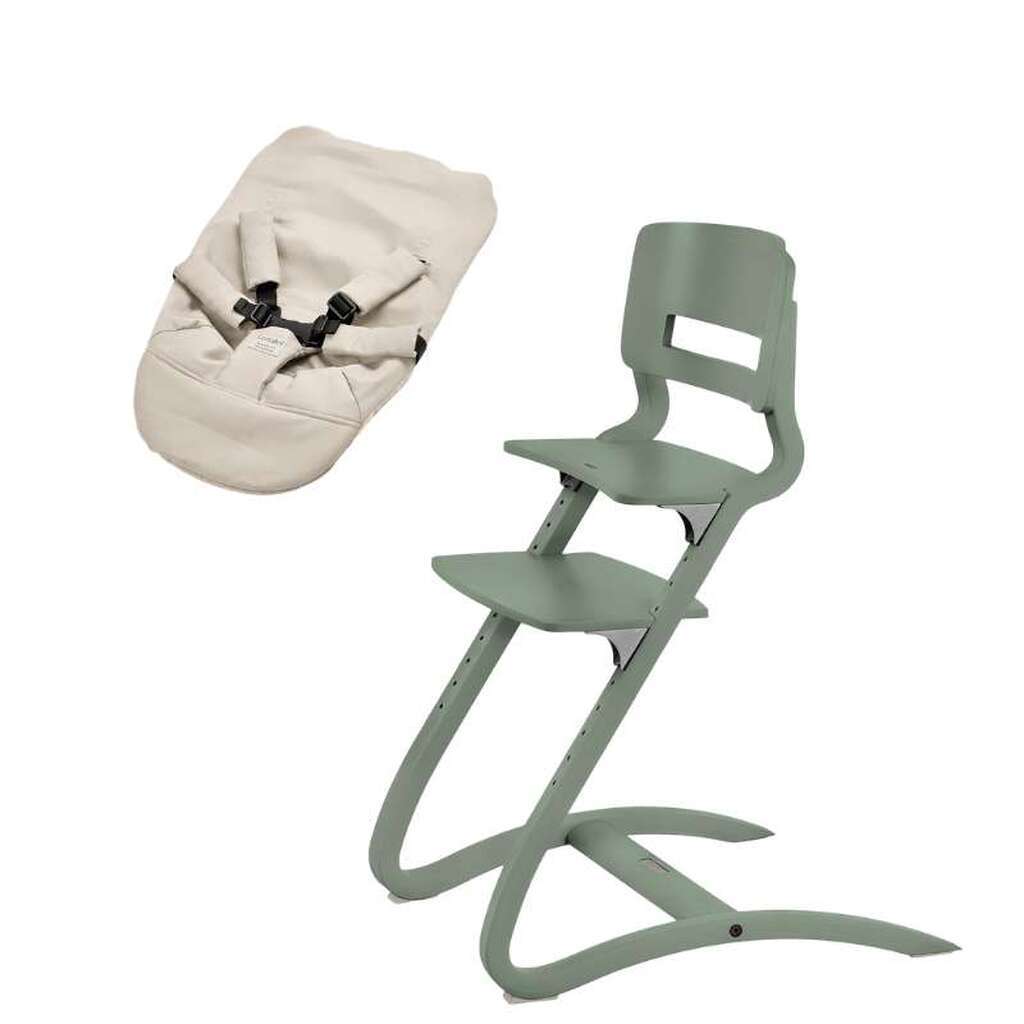 Leander Louieâ¢ Højstol m. Babyindsats - Sage Green