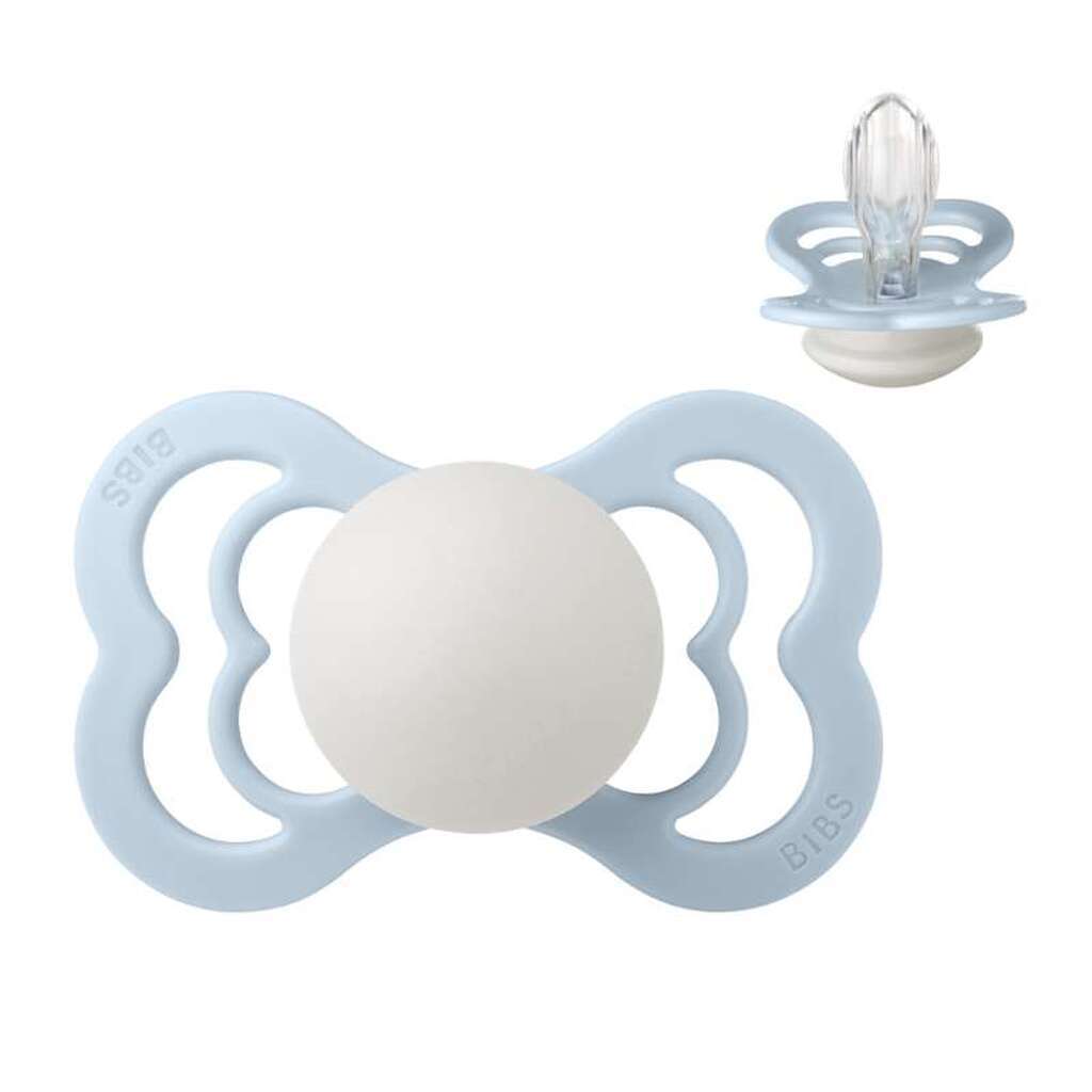 BIBS Symmetrisk Supreme Sut - Str. 2 - Silikone - GLOW - Baby Blue