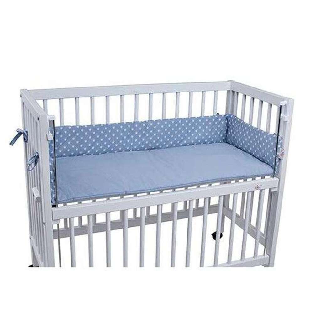 TiSsi SOFIE sengerand og lagen til 90 x 40 cm - lyseblå krone