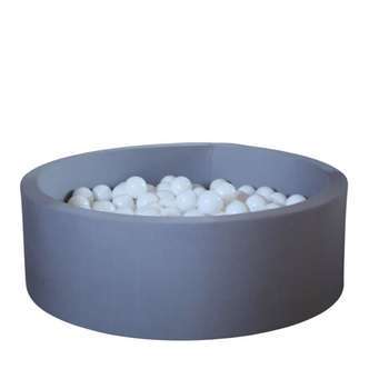 Kid'oh Boldbassin - Grå - m. 300 Bolde - White/White/White