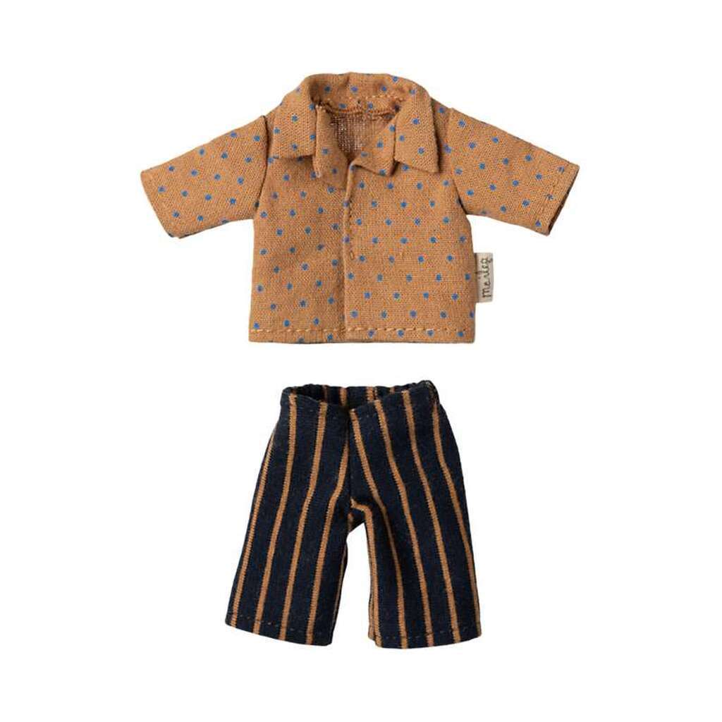 Maileg Skjorte og Stribede Bukser - Far Mus