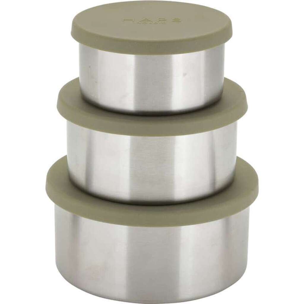 Haps Nordic Steel Trio Madbeholdere - Large - Olive