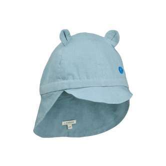 Liewood Gorm Solhat m. Ører - Hør - Beach Blue
