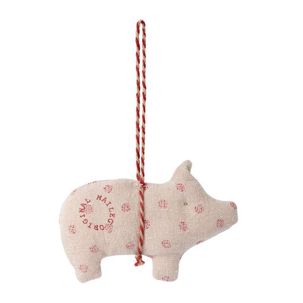 Maileg Juleornament - Stof - Gris - Prikket