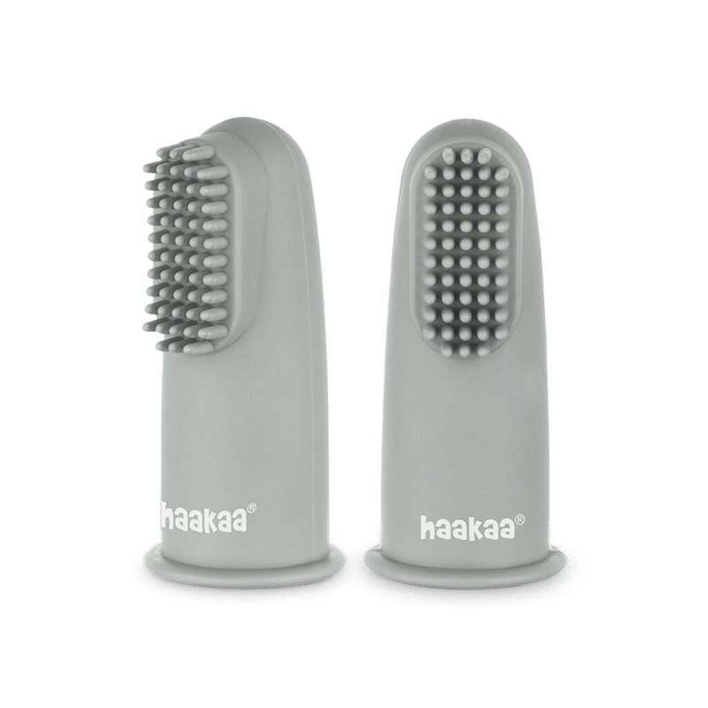 Haakaa Fingertandbørste - Grey