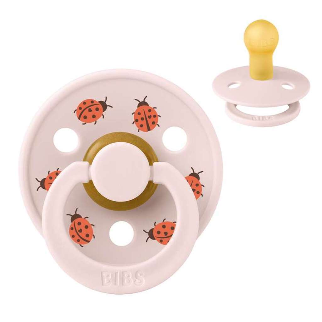 BIBS Rund Colour Sut - Str. 1 - Naturgummi - Studio - Ladybug - Petal