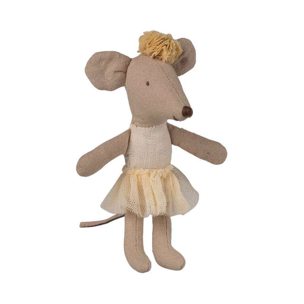 Maileg Ballerina Mus - Lillesøster - Råhvid