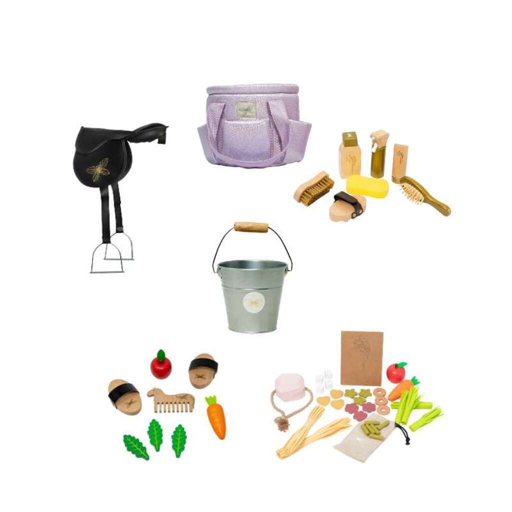 By Astrup Stald- og Udstyrspakke til Kæpheste - Midi - Lilla Glitter