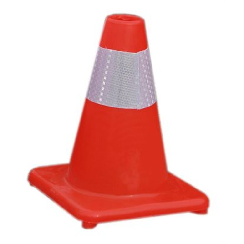 Trafik kegle i kraftig plastik 30cm