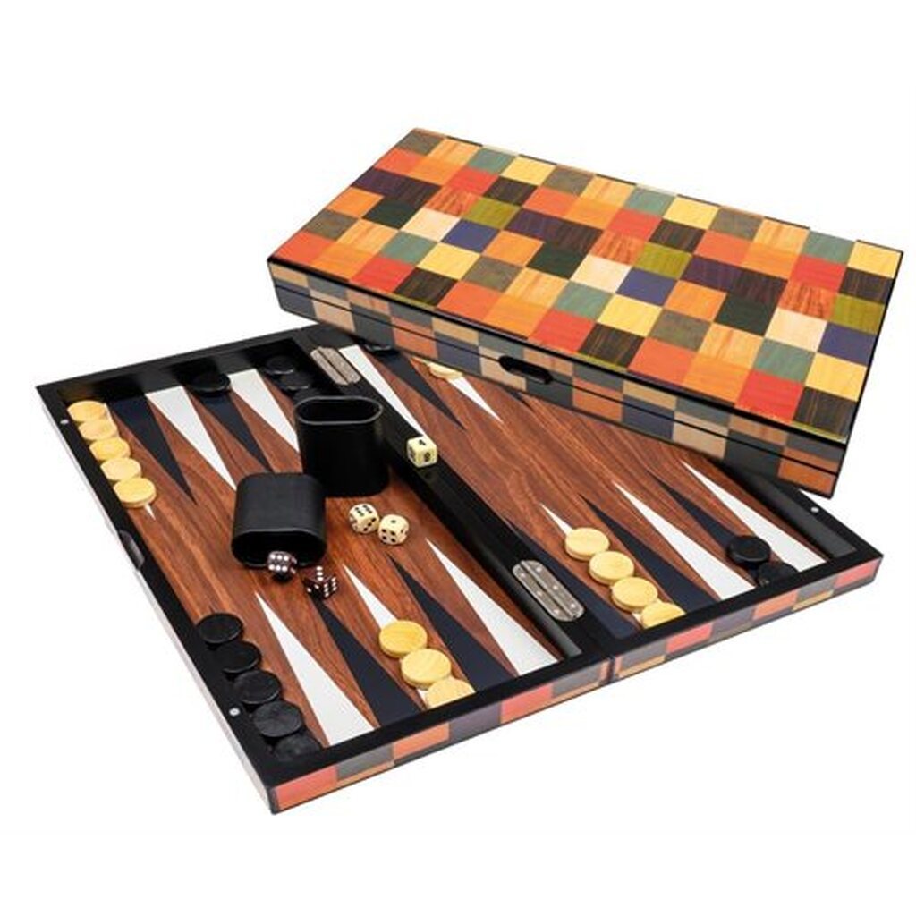 Backgammon Fourni i stor udgave med magnet lås.