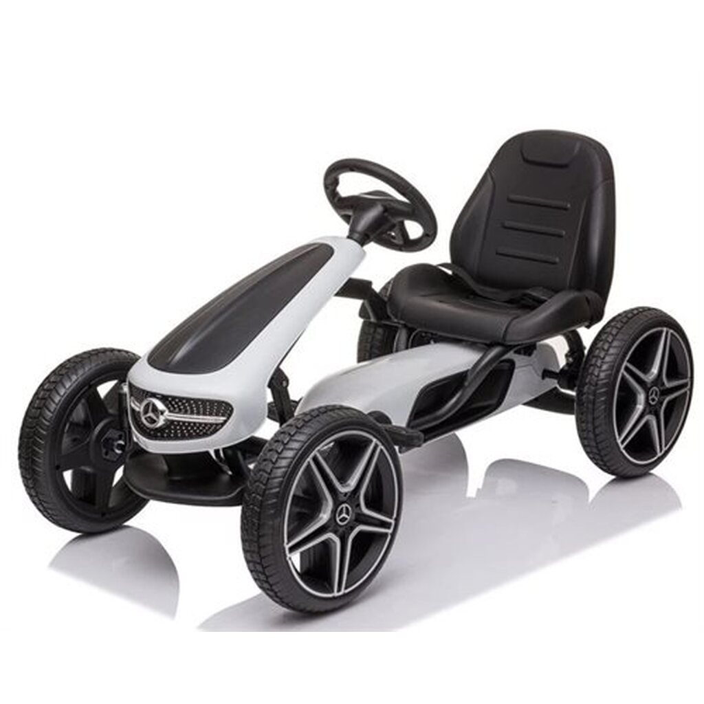 Mercedes Benz gokart pedal gummihjul hvid