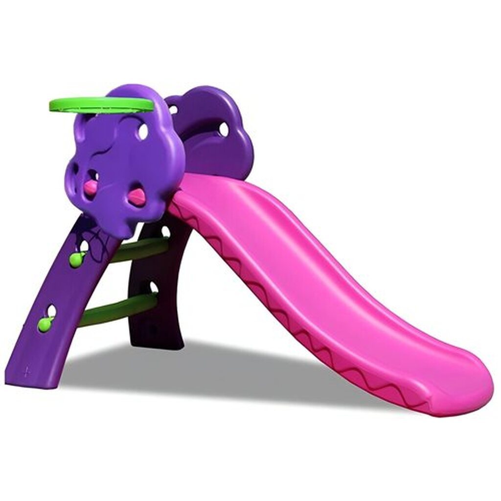 Kids Zone Rutsjebane purple med basketring 130cm