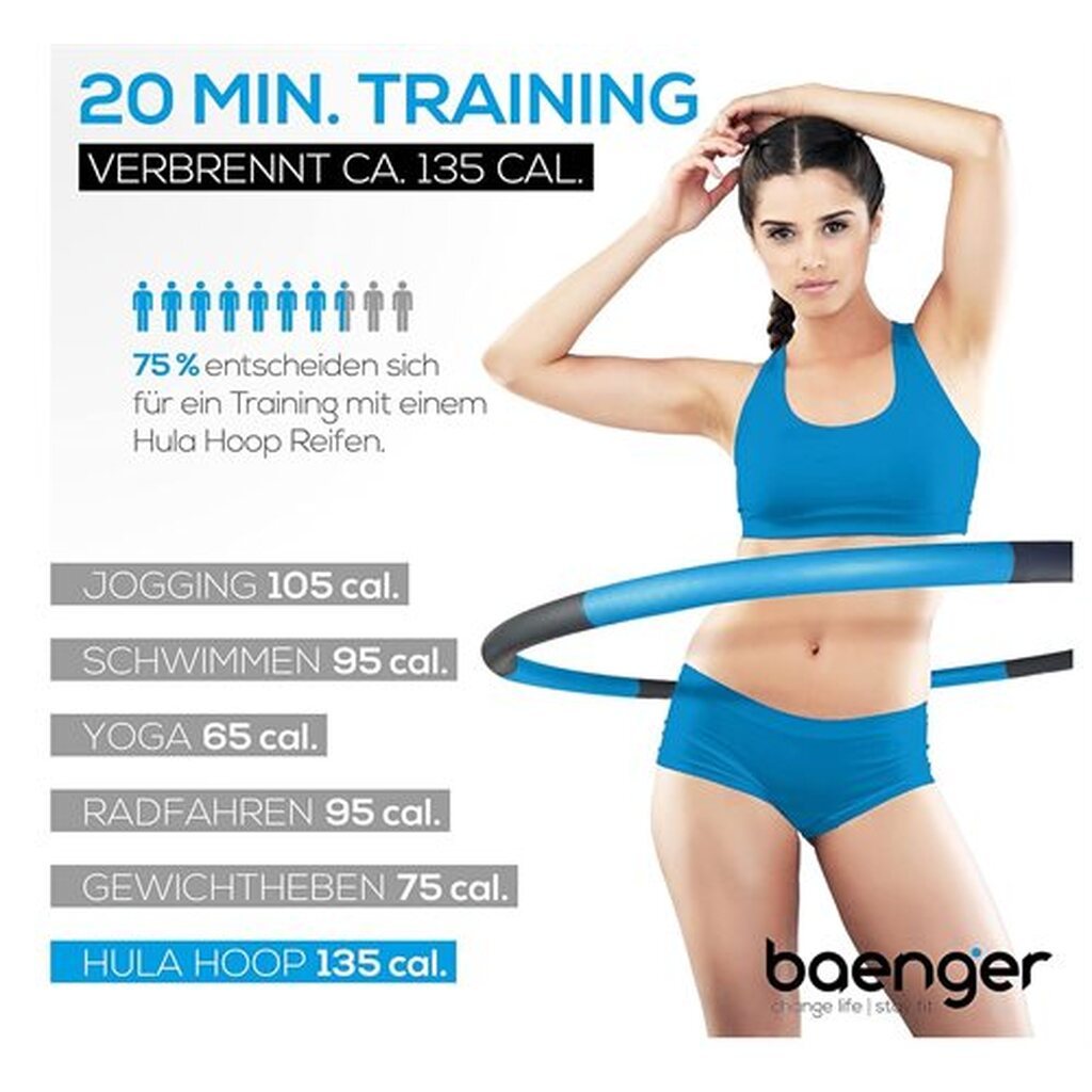 Baenger Hula Hoop Grå/Blå til Fitness øvelser