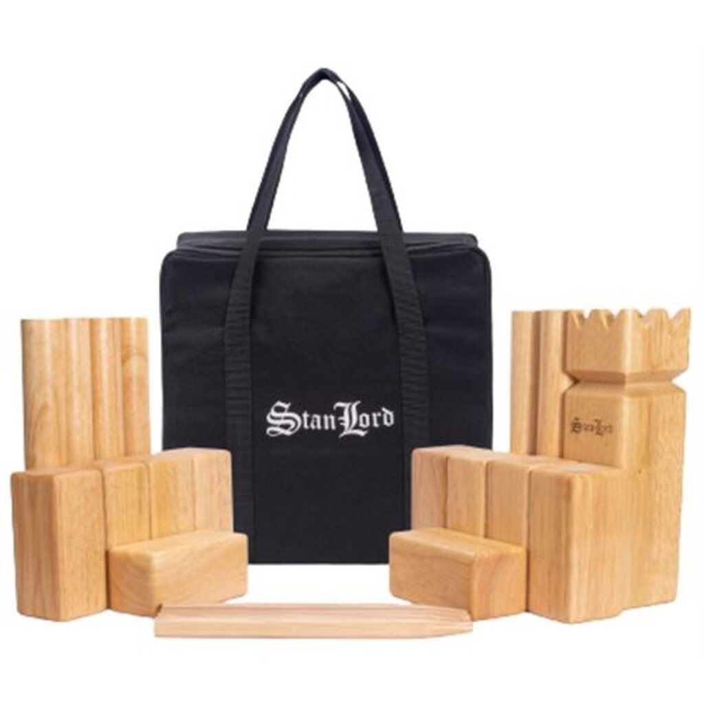 Stanlord Kongespil Pro med kraftig canvas opbevaringstaske.