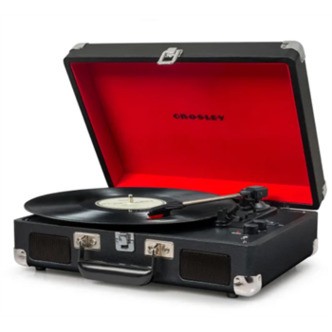 Crosley Cruiser Deluxe Pladespiller (Black - BK4) Bluetooth out