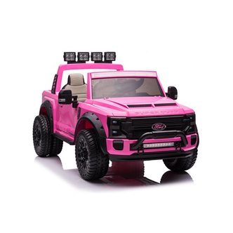Ford Super Duty F450 pink 24V, 2 personers, 4x24V motor, gummihjul