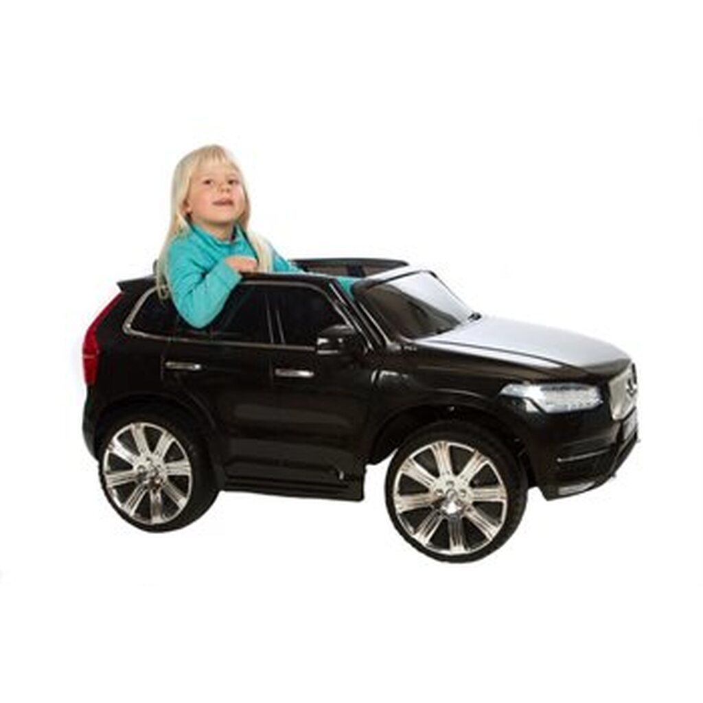 Volvo XC90, 12V, med gummihjul og lædersæde.
