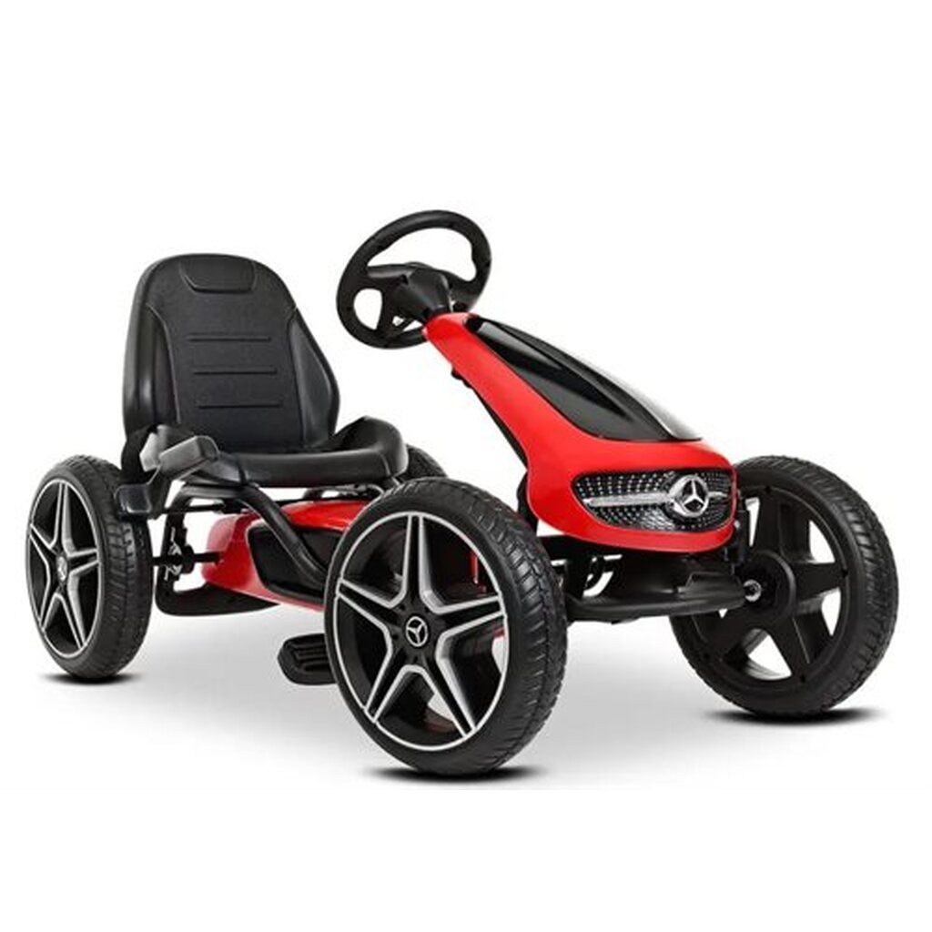 Mercedes Benz gokart pedal gummihjul rød