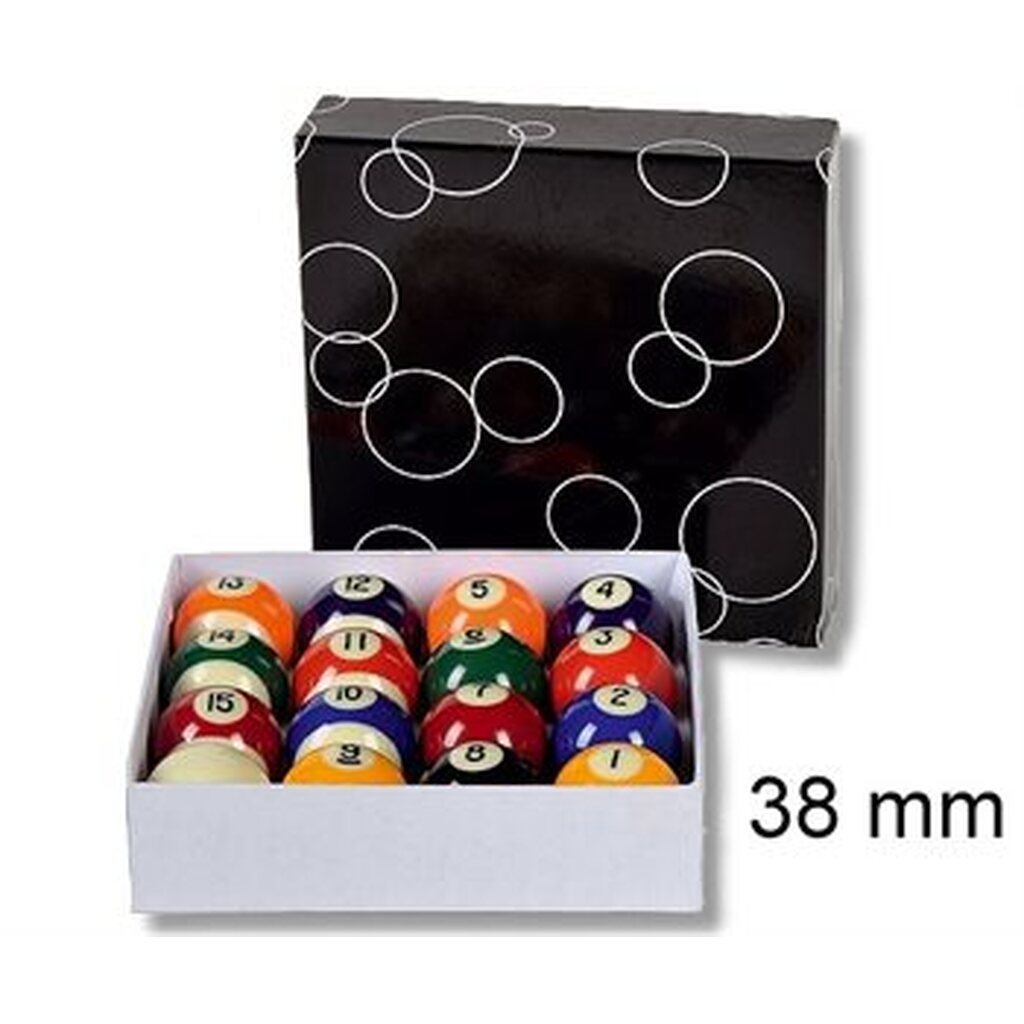 Proffesionelt Pool Balls komplet sæt 38mm