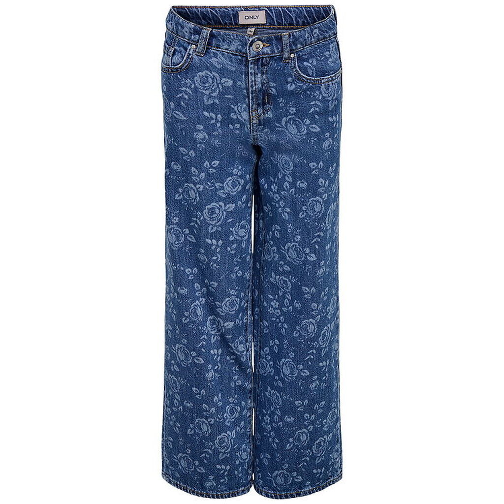 Kids Only Jeans - KogHope - Medium Blue Denim m. Blomster