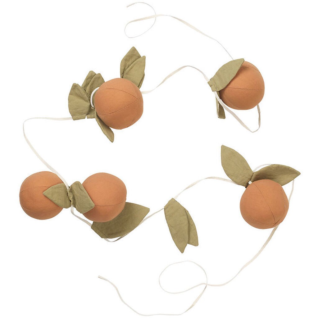 Ferm Living Appelsin Guirlande - 220 cm - Orange/Grøn
