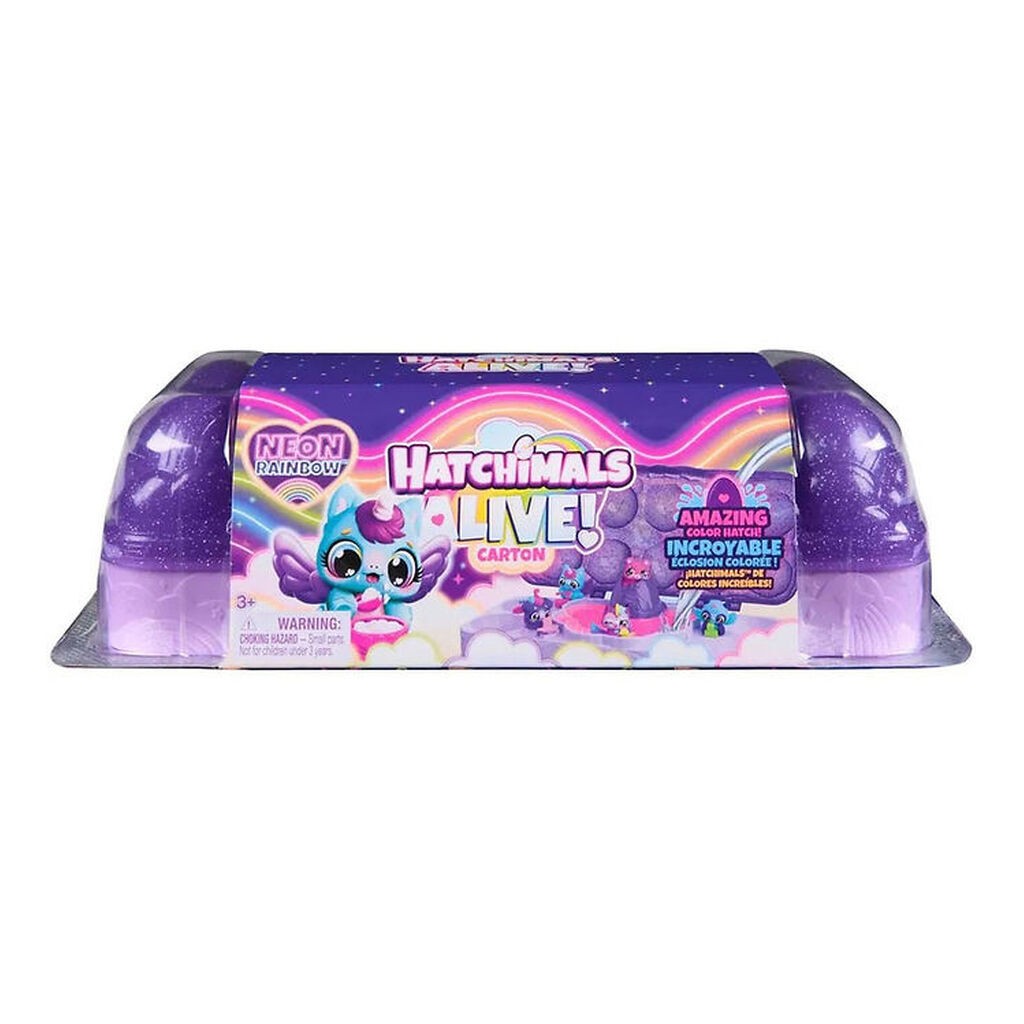 Hatchimals Legetøj - Alive Neon Rainbow Carton