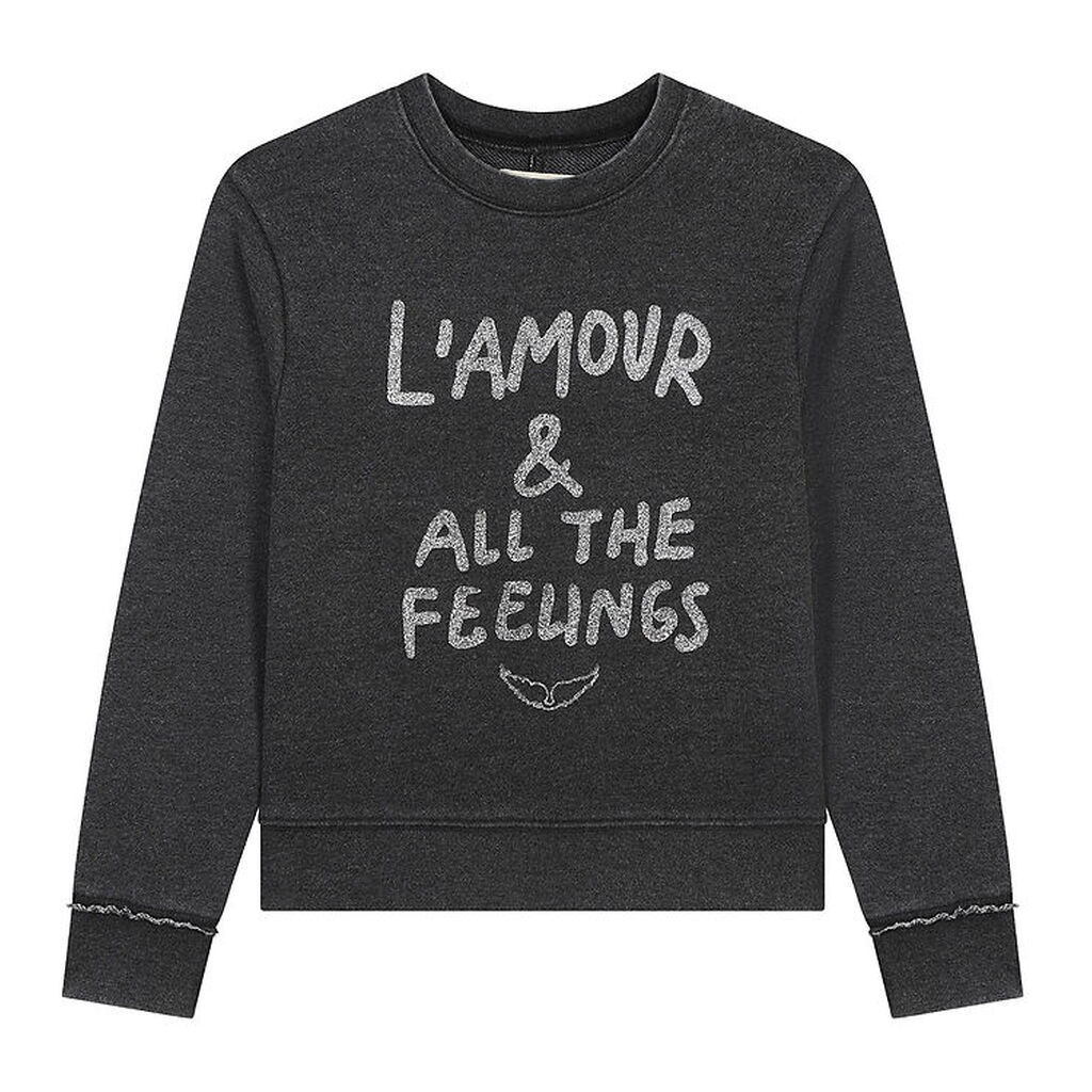 Zadig & Voltaire Sweatshirt - Sort/Sølv m. Tekst