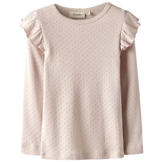Lil' Atelier Bluse - NmfRachel - Peach Whip m. Hulmønster