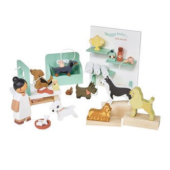 Tender Leaf Trælegetøj - Hundesalon Til Dukkehus