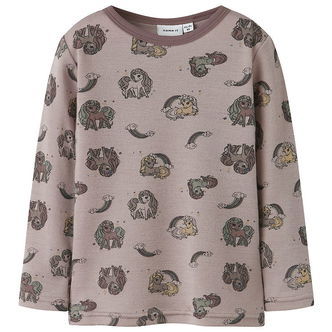 Name It Bluse - Uld - NmfWillit - Shadow Gray/Unicorn